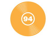 94 peach vinyl logo